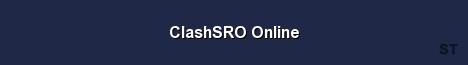 ClashSRO Online Server Banner