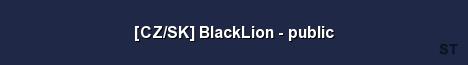 CZ SK BlackLion public Server Banner