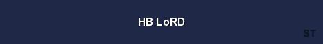 HB LoRD Server Banner