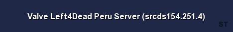 Valve Left4Dead Peru Server srcds154 251 4 