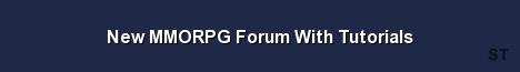 New MMORPG Forum With Tutorials Server Banner