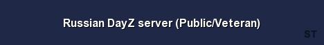 Russian DayZ server Public Veteran Server Banner