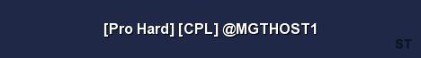 Pro Hard CPL MGTHOST1 Server Banner