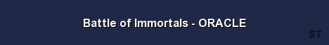 Battle of Immortals ORACLE Server Banner