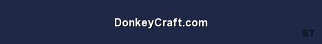 DonkeyCraft com Server Banner