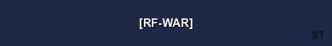 RF WAR Server Banner