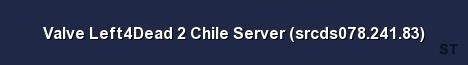 Valve Left4Dead 2 Chile Server srcds078 241 83 