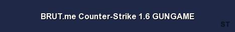 BRUT me Counter Strike 1 6 GUNGAME Server Banner