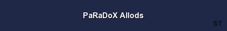 PaRaDoX Allods Server Banner