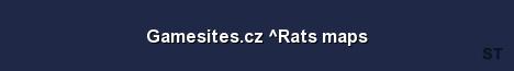 Gamesites cz Rats maps Server Banner