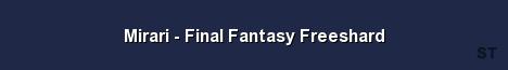 Mirari Final Fantasy Freeshard Server Banner