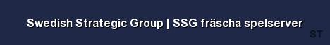 Swedish Strategic Group SSG fräscha spelserver Server Banner