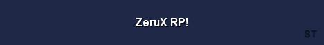 ZeruX RP Server Banner