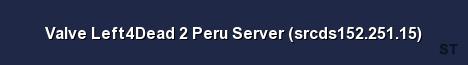 Valve Left4Dead 2 Peru Server srcds152 251 15 Server Banner
