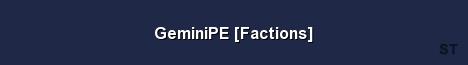 GeminiPE Factions Server Banner
