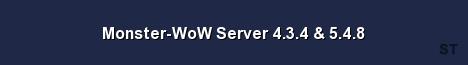 Monster WoW Server 4 3 4 5 4 8 Server Banner