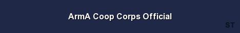 ArmA Coop Corps Official Server Banner