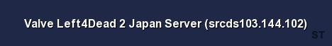 Valve Left4Dead 2 Japan Server srcds103 144 102 