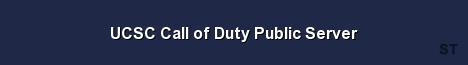 UCSC Call of Duty Public Server Server Banner