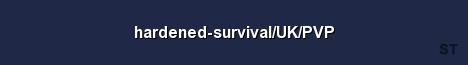 hardened survival UK PVP Server Banner