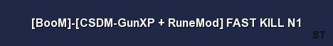 BooM CSDM GunXP RuneMod FAST KILL N1 Server Banner