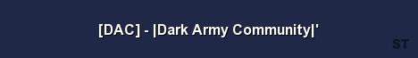 DAC Dark Army Community Server Banner