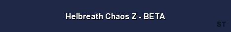 Helbreath Chaos Z BETA Server Banner