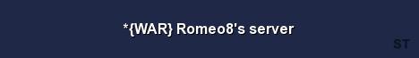WAR Romeo8 s server Server Banner