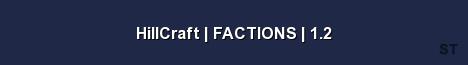 HillCraft FACTIONS 1 2 Server Banner