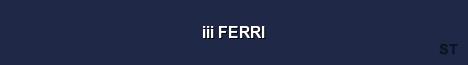 iii FERRI Server Banner
