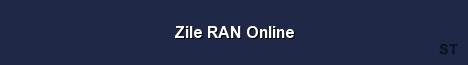 Zile RAN Online Server Banner