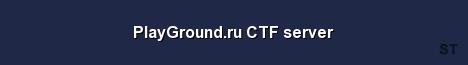 PlayGround ru CTF server Server Banner