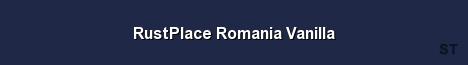 RustPlace Romania Vanilla Server Banner