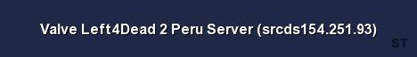 Valve Left4Dead 2 Peru Server srcds154 251 93 