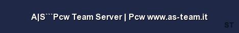 A S Pcw Team Server Pcw www as team it Server Banner