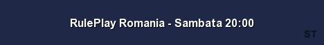 RulePlay Romania Sambata 20 00 
