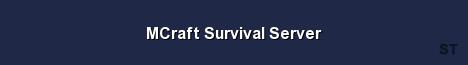 MCraft Survival Server Server Banner
