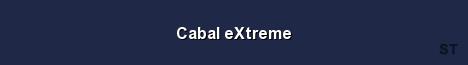 Cabal eXtreme Server Banner