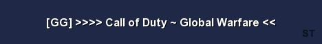 GG Call of Duty Global Warfare Server Banner