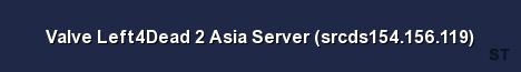 Valve Left4Dead 2 Asia Server srcds154 156 119 Server Banner