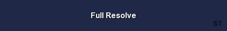 Full Resolve Server Banner