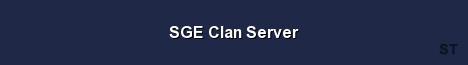 SGE Clan Server Server Banner
