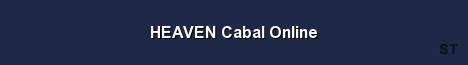 HEAVEN Cabal Online Server Banner
