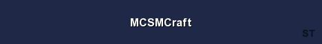 MCSMCraft Server Banner