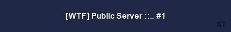 WTF Public Server 1 Server Banner