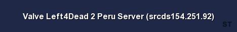 Valve Left4Dead 2 Peru Server srcds154 251 92 