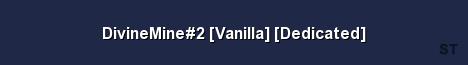 DivineMine 2 Vanilla Dedicated Server Banner