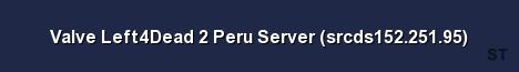 Valve Left4Dead 2 Peru Server srcds152 251 95 