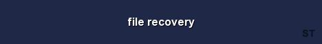 file recovery Server Banner