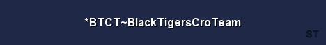 BTCT BlackTigersCroTeam Server Banner